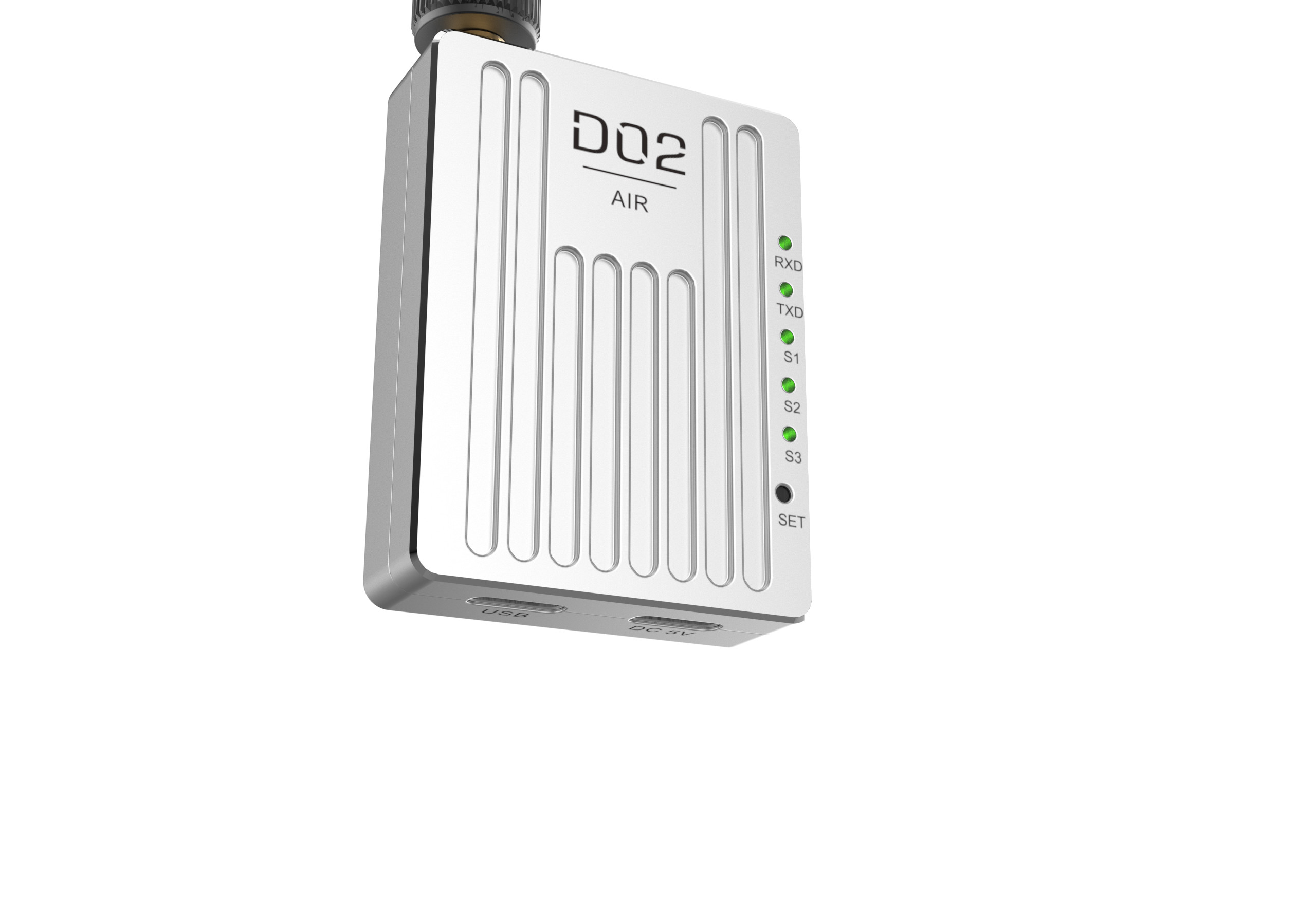 D02 data link has three frequency bands and supports point-to-multi, relay and point-to-multi modes with 30-60km range.