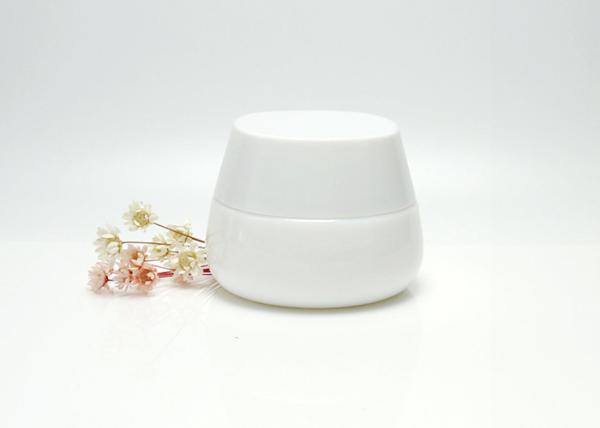 1.7OZ 50ml opal white glass cosmetic jars, luxury medical skincare glass