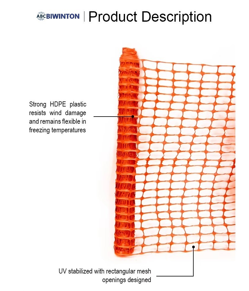 Easy To Carry Electric Construction Safety Fence Warning Net