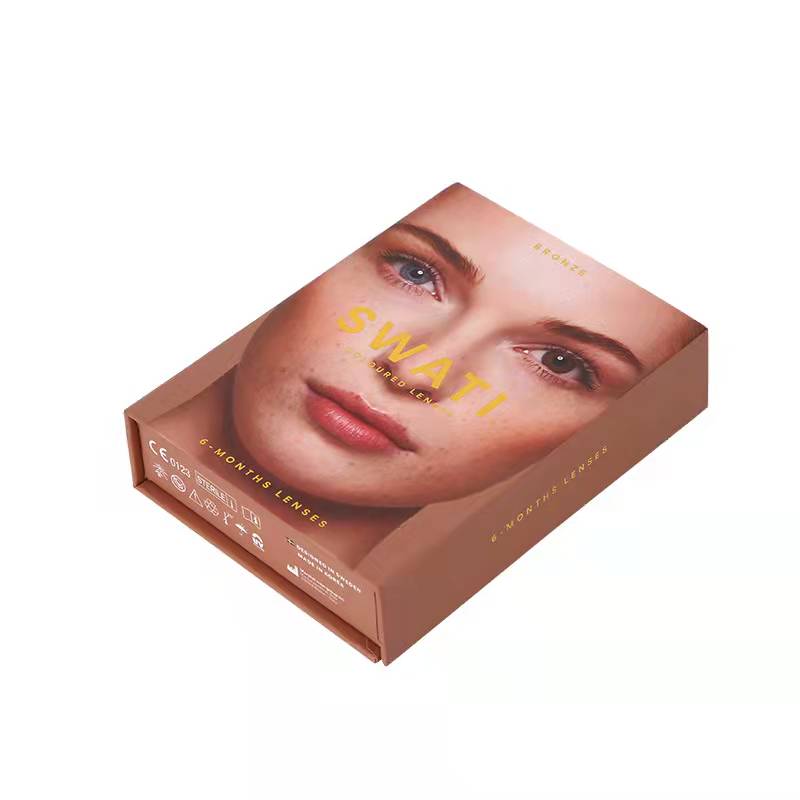 Magnet Rigid Gift Box , Reusable Paper Box Cosmetics Contact Lens Packaging