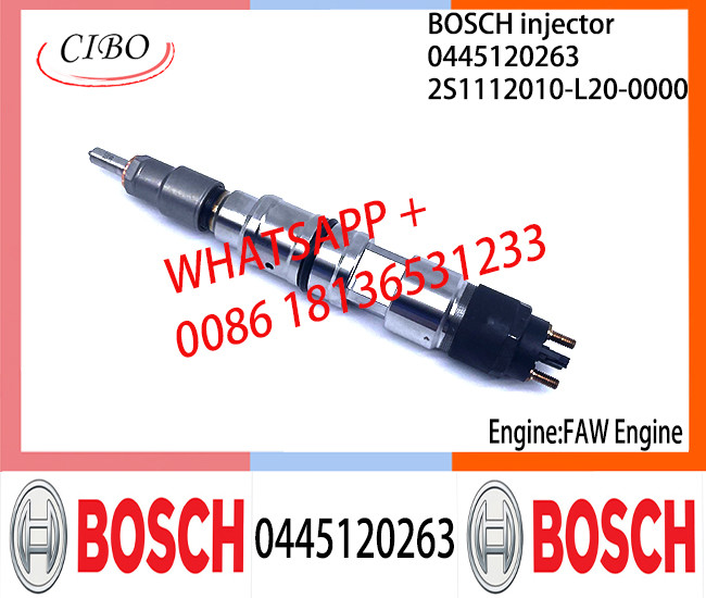 BOSCH 0445120263 Neutral Diesel Fuel Injector Assembly 0445120263 2S1112010-L20-0000 For FAW Engine