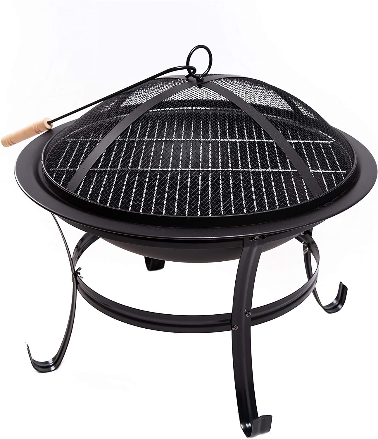 22 Inch Barbecue Portable Fire Pit For Camping Patio Backyard Garden