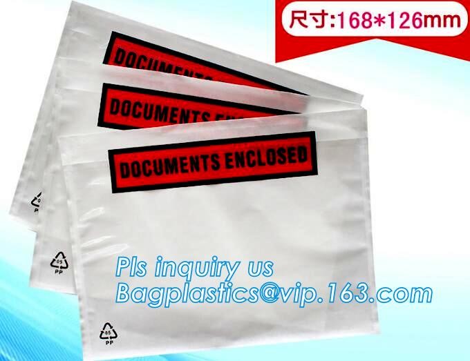 PP film 178*140mm invoice enclosed packing list envelopes, DHL Shipping pockets for waybill, A4 size plastic packing lis