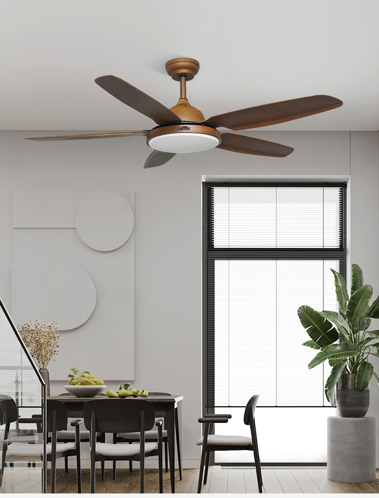 100% Copper Motor 52 Inch 1320cm Energy Saving 5 Blade LED Ceiling Fan for Hall Room