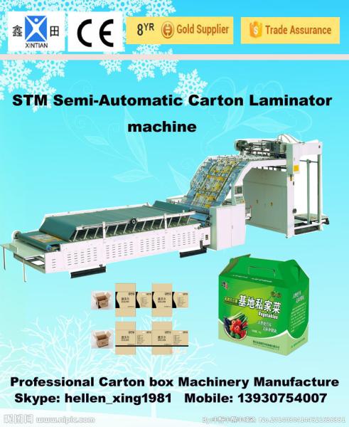 Quality Recycled Cardboard Semi Automatic Paper Folding Machine And Carton Gluing Machine for sale