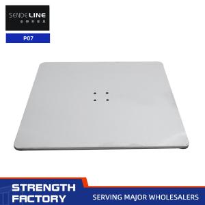  Square Solid Iron Plate 4-hole Barber Chair Base With Stainless Steel Brushed Surface Manufactures