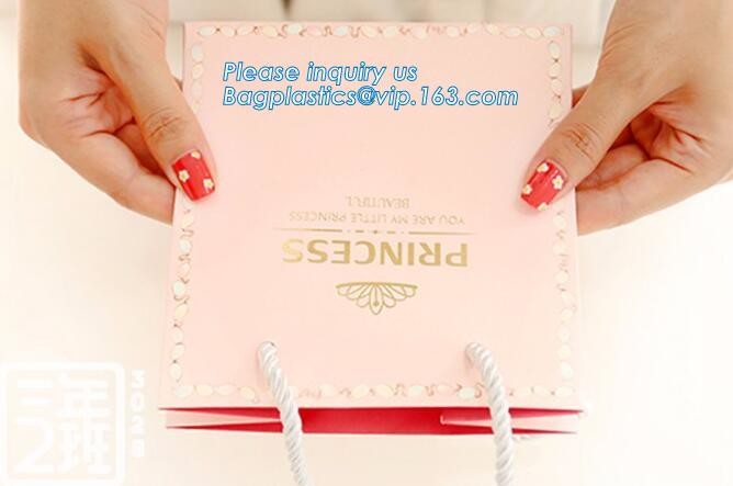 Flower carrier bag with different color customized pot plants kraft paper bag with handle,stamping logo fancy paper flow