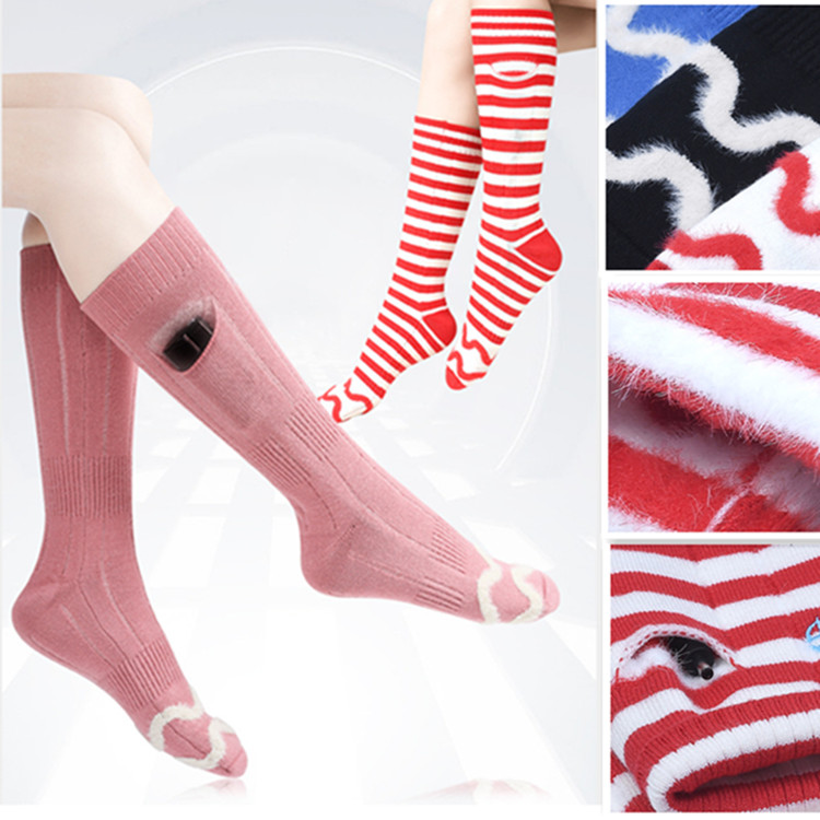 Cotton 3.7V 2200mAh Heated Battery Operated Socks Sustainable