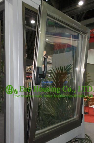 Clear Glass Aluminum Alloy Tilt & Turn Windows For Apartment, White Color Frame