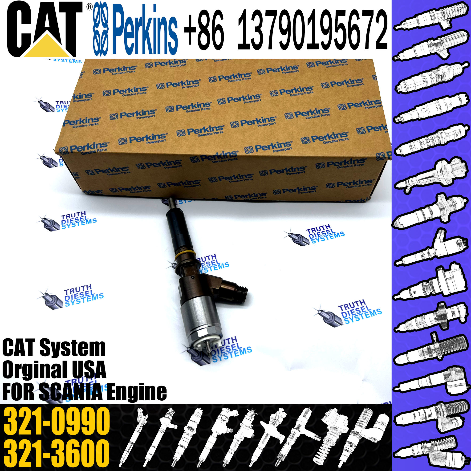 C6.6 C4.4 engine fuel injector 2645A749 320-0677 3200677 3200690 320-0690 3210990 321-0990 for Caterpillar excavator