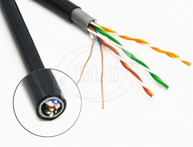 UV Resistant Cat5e Lan Cable , Full Copper Category 5e UTP Cable 8 Core