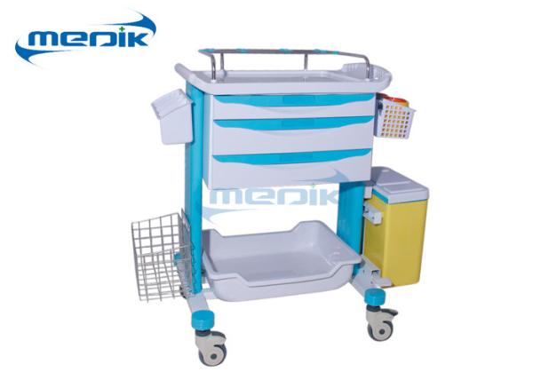 Movable ABS Hospital Trolley Clinical Medicine Medical Crash Cart Delivery
