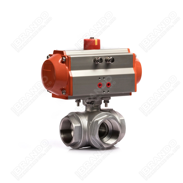 4'' Pneumatic Actuated Flange Ball Valve Stainless Steel 304