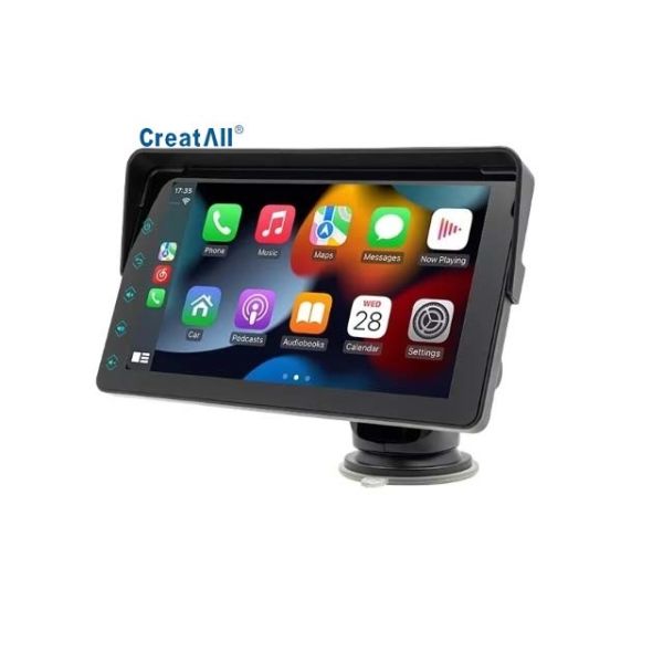 Creatall 7-Inch Portable Car MP5 Wireless CarPlay for Bluetooth FM Transmitter