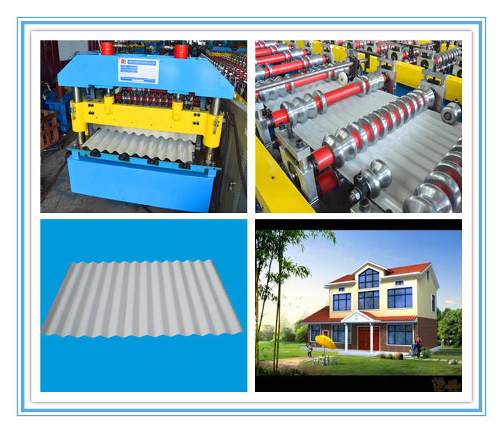 Touch Screen Roofing Corrugated Sheet Roll Forming Machine With Hydraulic Cutting