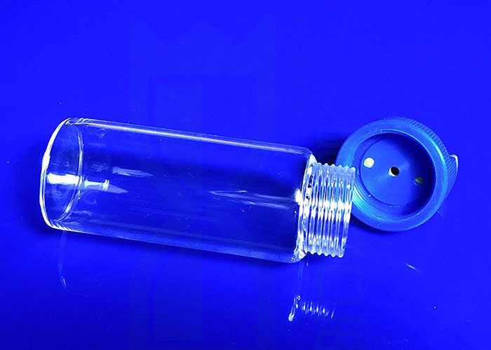 Customize 2.2g/Cm3 Quartz Glass Bottle Clear Flat Bottom With Screw Thread Mouth