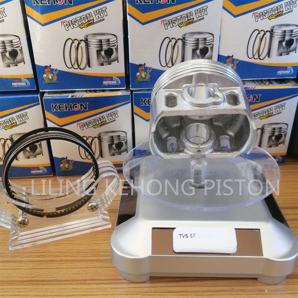 Silver TVS57 Forged Aluminium Pistons , Anti Rusting Small Engine Piston