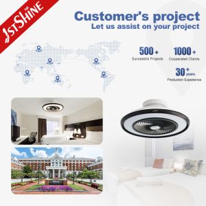 22 Inch Modern Flush Mount Ceiling Fan with LED Light – Compact, Quiet, and