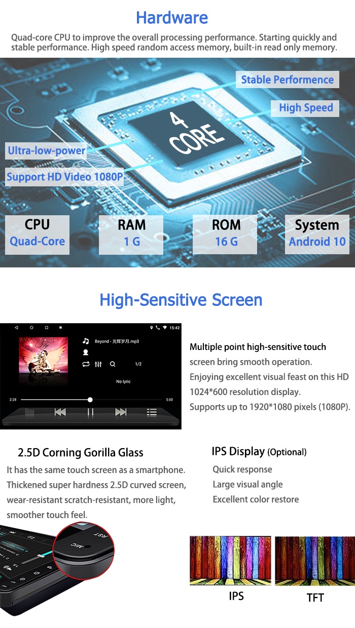 Touch Screen Universal Multimedia 2 Din 9 Inch Audio Stereo Android 9 Car Radio for Corolla 2007-2013