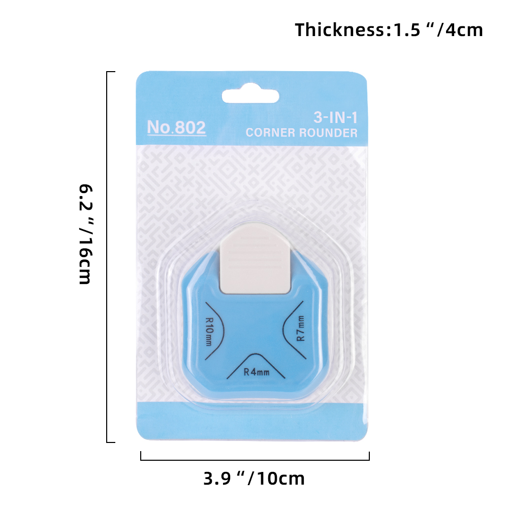 Customized Colorful Mini Paper Corner Hole Punch 3 in 1 for DIY Scrapbook Embellishments