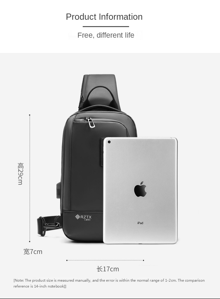 5L Waterproof Messenger Satchel Shoulder Bag 17*7*29cm