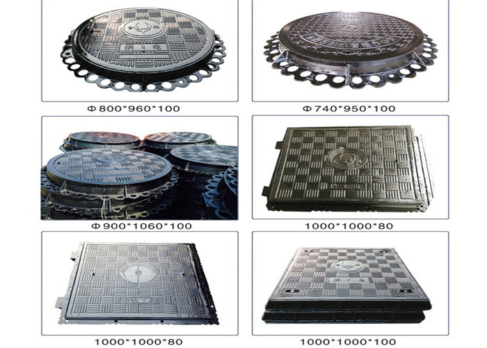 High Load Bearing Sewer Manhole Cover D400 Ductile Iron Covers Burgla Rproof