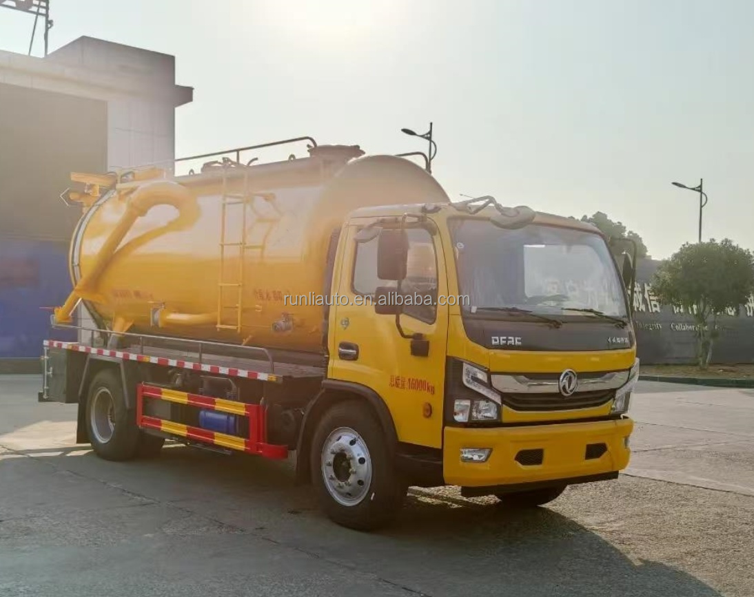 China Factory Price DFAC DongFeng 1000L to 20000L Vacuum Suction Machine Truck Septic Tank Truck Sewage Fecal Suction Truck