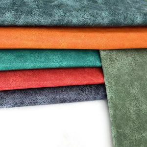 PVC Printed Synthetic Leather Fabric Oil Burst Pattern Waterproof for Notebook /