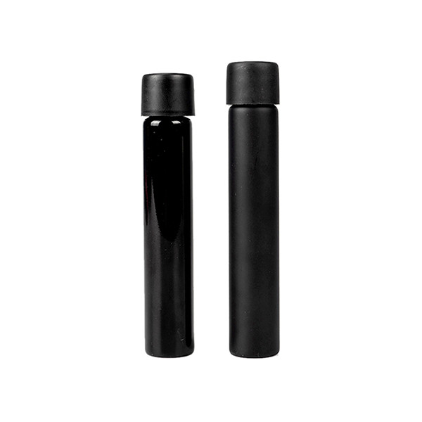 Matte Black Glass Pre Roll Tube For Cigarettes Childproof Joint Tube