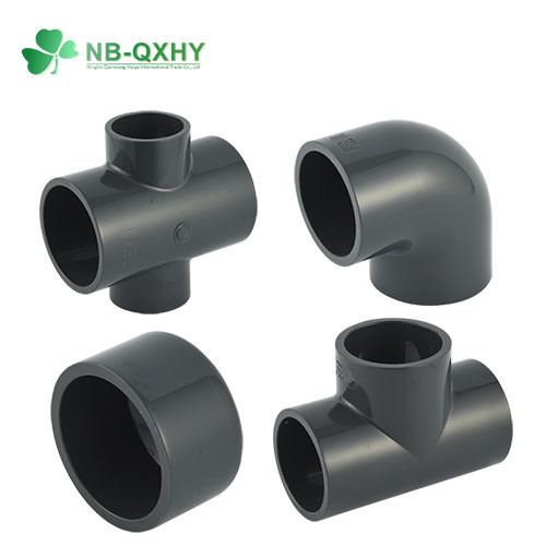 High Pressure Pn16 UPVC Plastic Pipe Fitting with DIN Cross Tee End Cap