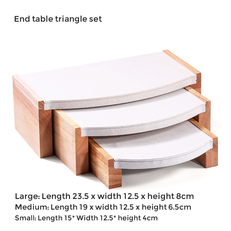 Retail Wood Jewelry Holder Stand Display Set For Necklaces Pendants