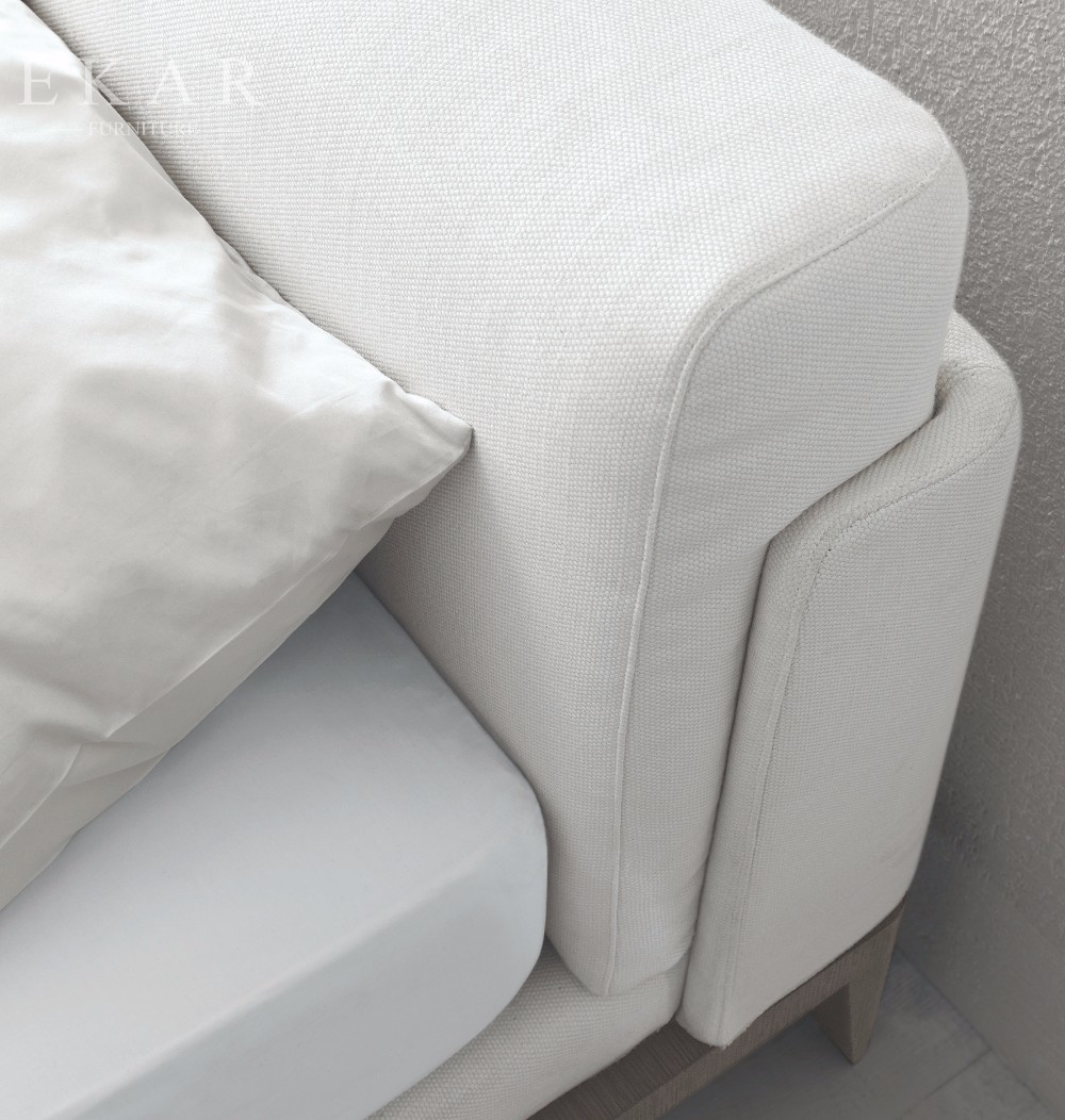 New Model Genuine Leather Simple Design Wooden Bed ZZ-BD011