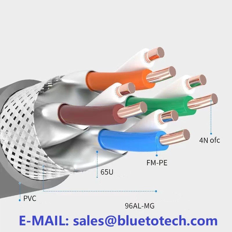 Huawei 5G CAT6A SFTP Network Cable 4Pair 23AWG 0.58mm NOFC Twisted-Pair Huawei Network Cable Cat6A Double-Shielded