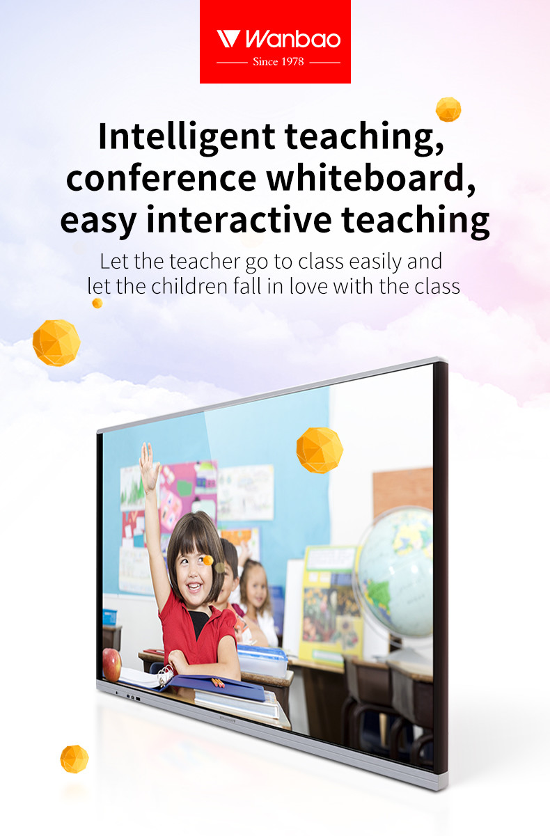 Smooth Handwriting Interactive Electronic Whiteboard Touch All In One Multimedia