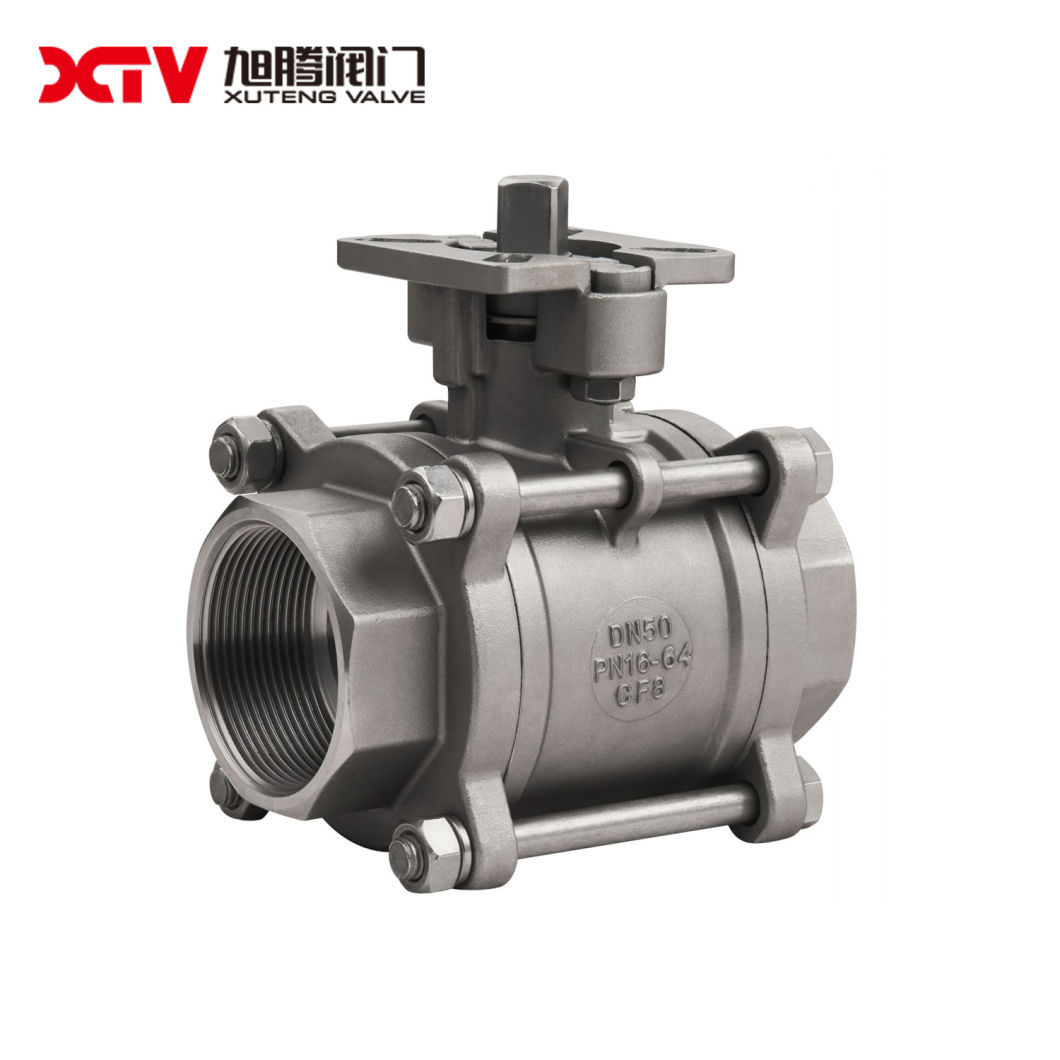 Xtv Stainless Steel Material Pneumatic Control 3 PCS Ball Valve