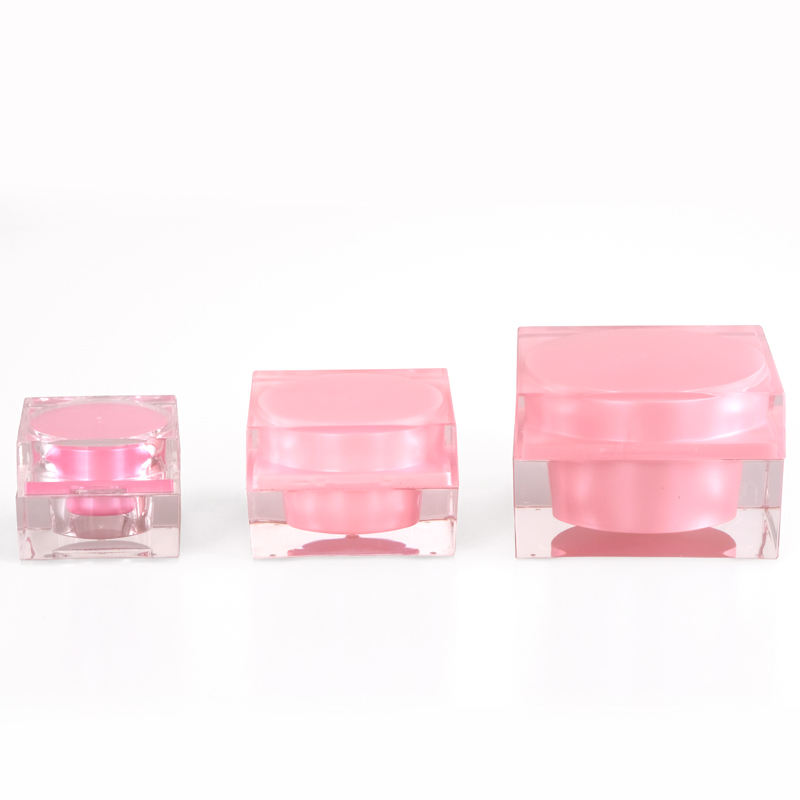 Empty Acrylic Skincare Plastic Double Wall Cosmetic Packaging Jar 20G With Screw Lids