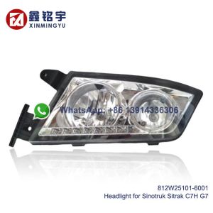  812W25101-6001 812W25101-6002 Sinotruk Sitrak C7H G7 Truck Head Lamp with Daytime Running Lights (DRL) OEM Fitment and Waterproof Dustproof Design Manufactures