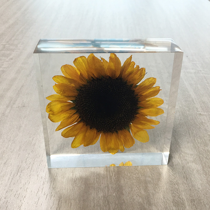 Low MOQ Custom Shapes Sizes paper weight Crafts For Decoration custom resin weightpaper scale flower inside acrylic paper weight