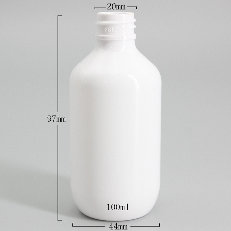 Plastic 100ml Clear Frosted Liquid Essential Oil Dropper Bottle