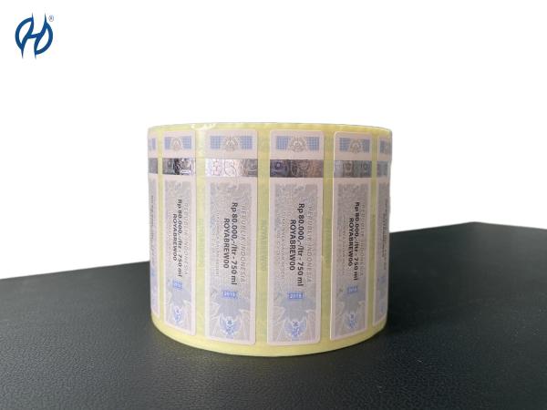 Customized Security Tax Stamps with Watermark Technology for Cigarettes and Wine