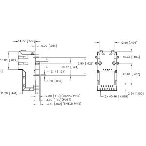 J1V-U7000NL 10G BASE-T TOP ENTRY VERTICAL RJ45 Connector 4PAIR POE 60W With Led