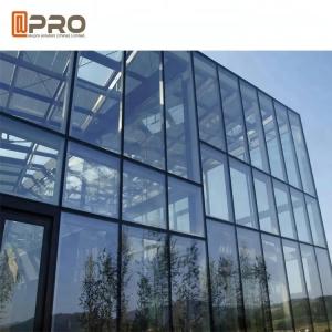  Heatproof Glass Curtain Wall For Commercial Building Tempered Low E Spider Curtain Wall Big Size Manufactures
