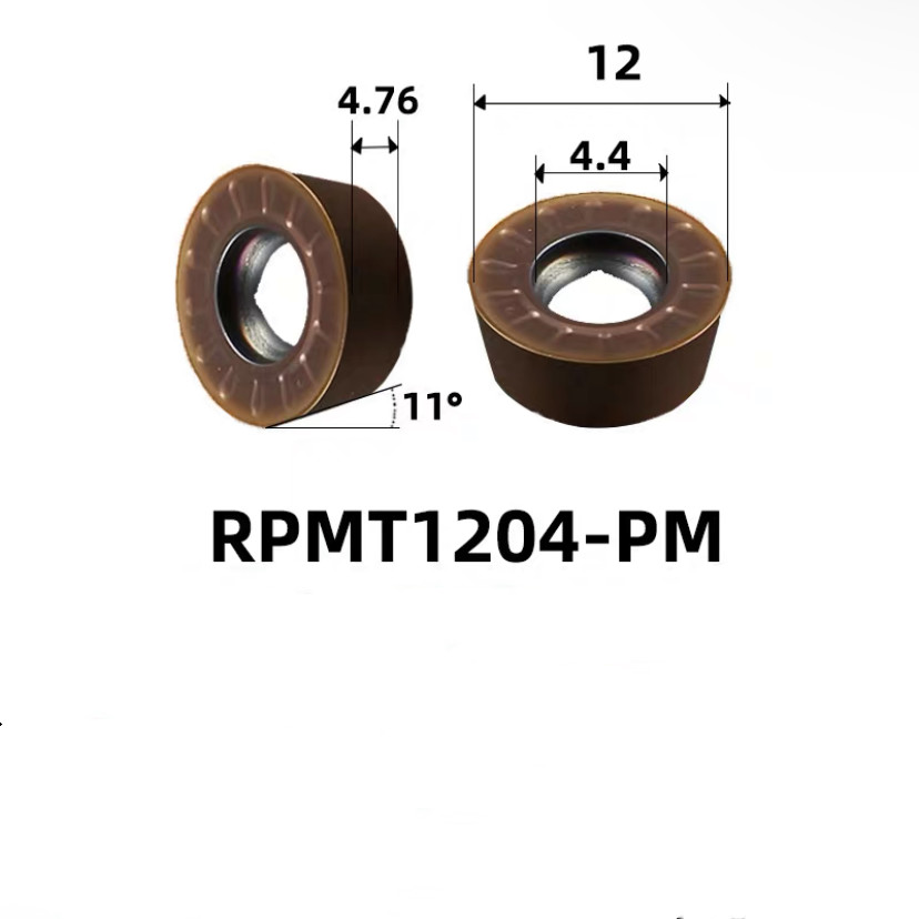  Round CNC Cutting Tools CNC Carbide Milling Insert Milling Cutter Km-Rpmt1204-Pm Manufactures
