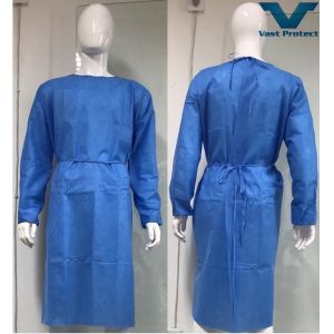China Durable Disposable Surgical Gown VASTPROTECT-501 Elastic Cuff Isolation Gown Hydroponic Fabric SGS Certified on sale