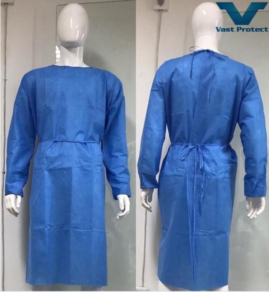 Medical Protective Disposable SMS Surgical Gown Fluid Resistant Lightweight