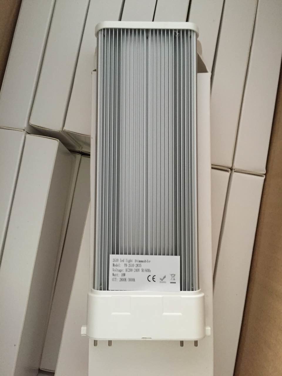 high power dimmable 2G10 PL light 2G10 led PL light 18W 15W 12W 10W with 2835 led AC85-265V Three-year warranty