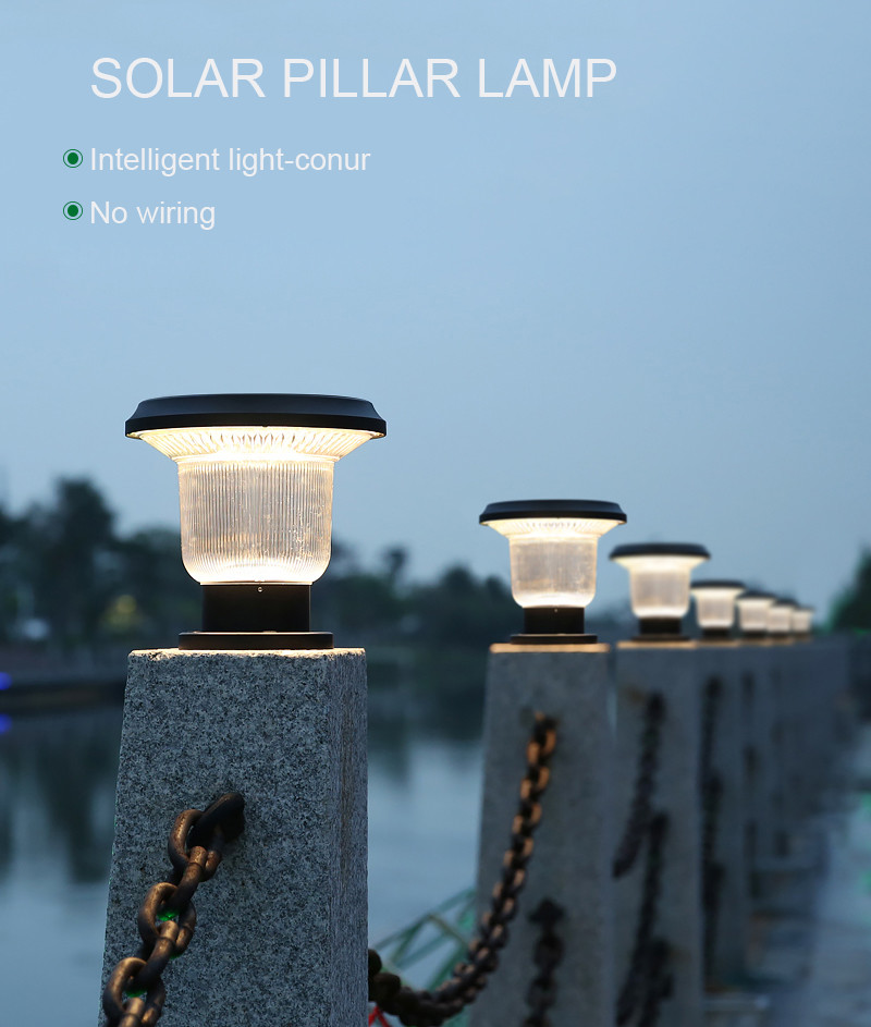 Outdoor Solar Powered Post Pillar Light Kit Fence Lamp High Lumen Gate