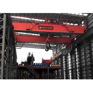 QDY Metallurgy Steel Mill Overhead Cranes 320t Double Hook Ladle Handling Crane