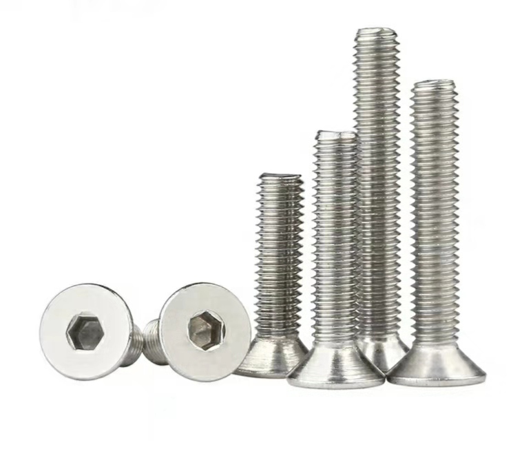 Metric Measurement System M6 Stainless Steel Hex Socket Countersunk Flat Head CSK Screw