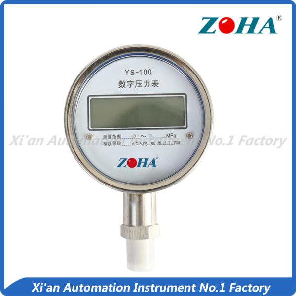 Industrial Digital Water Pressure Gauge , 100mm Electronic Hydraulic Pressure
